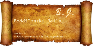Bodánszki Jella névjegykártya